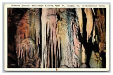 Mt. Jackson VA Virginia Shenandoah Caverns Diamond Cascade White Border Postcard picture
