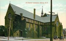 Albany New York~All Saints' Cathedral Streetview~Horse and Wagon 1910 Postcard picture