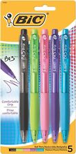 BIC BU3 Retractable Ball Pen, Medium Point (1.0 mm), Assorted Colors, 5Ct picture