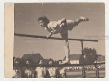 Pretty Cute Young Woman Gymnast Dancer Unusual Snapshot Female VTG Old Photo picture