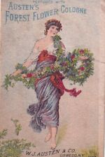 1800's Victorian Trade Card - Austen's Forest Flower Cologne-Oswego NY picture