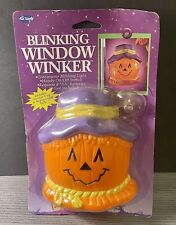 Vintage Blinking Window Winker Halloween Scarecrow Pumpkin Jack O Lantern picture