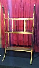 ANTIQUE AESTHETIC FLORAL EMBOSSED BRASS VICTORIAN CANTERBURY STAND picture