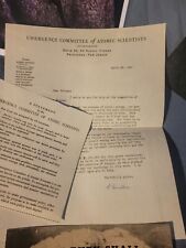  ALBERT EINSTEIN'S  SIGNED VERY FIRST COPY  Letter To J. ROBERT OPPENHEIMER   picture