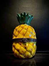 Rare Tiffany & Co. Hand Painted Porcelain Pineapple Trinket Box picture