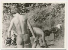 Two Shirtless Men Turned Back Butt Shorts Gay Int Guys Beach vintage photo 188 picture