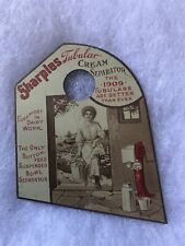 ORIGINAL ANTIQUE TIN LITHO ADVERTISING POT SCRAPER SHARPLES CREAM SEPARATOR 1909 picture