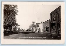 Nicollet Minnesota Postcard RPPC Photo Third Street Looking West Gas Pump c1910s picture