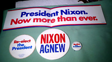 4 pc Lot Nixon Agnew 1972 Presidential Campaign 4