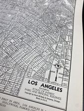 1940's Metropolitan Los Angeles CA atlas Map Vintage picture