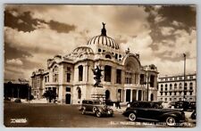 Mexico RPPC Palacio De Bella Artes Old Cars Street Scene Postcard A22 picture