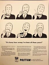 1942 Postum Mealtime Drink Cartoon Vintage Print Ad picture