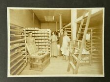 Antique Photo Log Cabin Bread Bakery Employees Store Interior picture