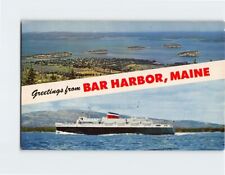 Postcard Greetings from Bar Harbor Maine USA picture