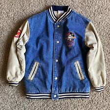 Disney Mickey Mouse 1928 True Blue Classic  Jacket Quilted Vintage 90s Sz M 7/8 picture