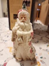 Lenox Petals and Pearls 6.25” Santa with Bag Bud Vase Figurine picture
