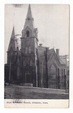 1909 OTTUMWA IOWA 1st FIRST METHODIST CHURCH DOWNTOWN VINTAGE POSTCARD IA OLD  picture