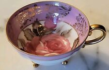 Vintage Pink Gold Floral Rose Footed Teacup Japan picture