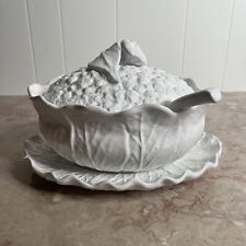 Vintage Jay Willfred Cauliflower Tureen Lidded Serving Ladle Platter picture