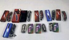 Frost Cutlery Pocket Clip Folding Knives With Boxes Lot Of 9 picture