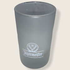 Jagermeister barware Jager logo frosted double shot glass 3.5