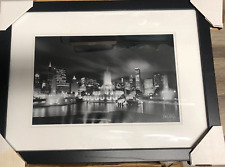 Buckingham Fountain Chicago - Bob Gally signed framed print B&W  (275-26) picture