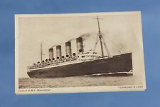 CUNARD LINE RMS MAURETANIA UNUSED SOLD ONBOARD POSTCARD COMPANY ISSUE picture