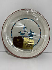 Vintage Rust Craft 6 7inch Plastic Coated Plates Brownie Collection picture