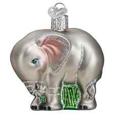 Old World Christmas BABY ELEPHANT (12576) Glass Ornament w/OWC Box picture