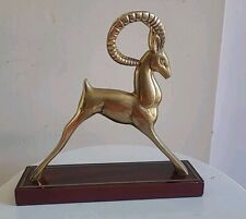 Vintage Brass Gazelle Ram Antelope 8