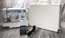 Vintage White Sewing Machine Model 1418 With Hard Case & Foot Pedal-RARE-SHIP24H picture