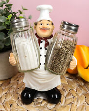 Ebros Bon Appetit Wine Master Standing Chef Salt And Pepper Shakers Holder Set picture