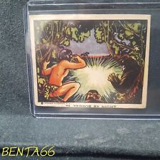 1930's Tarzan And The Crystal Vault Of Isis 🔥 Card # 23 Terror By Night - B picture