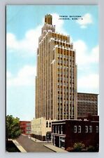Jackson MS-Mississippi, Tower Building, Antique, Vintage Souvenir Postcard picture