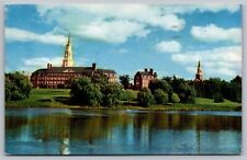 Johnson Pond Colby College Waterville Maine Reflections Mayflower Hill Postcard picture