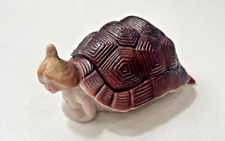 Antique German Art Deco Porcelain Bathing Beauty Turtle Naughty Lady Figurine picture