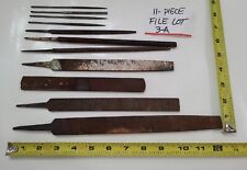 File Mix Lot 11 Vixen, Heller, Nicholson & More Old Rusty Hand Tool Vtg. USA picture