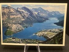POSTCARD: Aerial View Waterton Lakes National Park Canada J1￼ picture