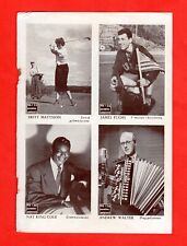 Nat King Cole RC ? 1952-54  Fickjournalen Uncut Sheet  Rare picture