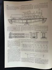 1889 Article with Illustrations of a Wrought Iron Deck Railroad Turntable picture