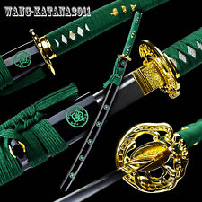 Sharp Green Sakura Sword Battle Ready High Carbon Steel Japanese Samurai Katana picture