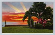 Eustis FL-Florida, Sunset View, Antique, Vintage c1964 Souvenir Postcard picture