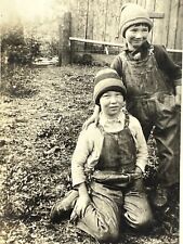 ZG Photograph Portrait Friend Kids Boys Smiling Smile Old Barn Playing 1920's picture