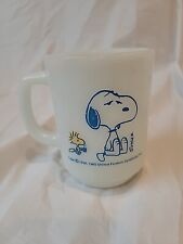 Vintage Fire King Snoopy, Woodstock Peanuts United Feature Syndicate Coffee Mug picture