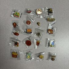 Vintage Lot Of 20 McDonalds Lapel Pins Buttons Crew Monopoly Fries Grill Speedee picture