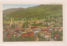 Mullan Idaho Aerial View Downtown Building and Mountains Linen  Postcard picture