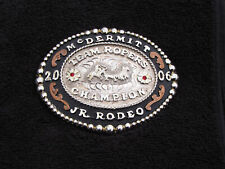 Authentic Rodeo Cowboy Trophy Champion Belt Buckle Team Roping 2006 McDermitt picture
