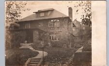 BIG HOUSE ON HILL westville in real photo postcard rppc indiana history picture