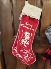 Red Vintage Style 'Merry Christmas' Stocking picture