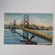Postcard California CA San Francisco Oakland Bay Bridge Aerial View Vintage picture